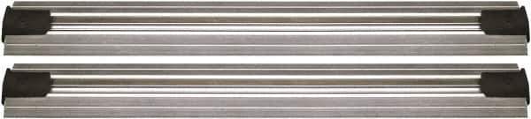 Quantum Storage - 2-1/2" Wide, Open Shelving Accessory/Component - Aluminum, Anodized Aluminum Finish, 228" Long, Use with Wire Shelving Units - Exact Industrial Supply