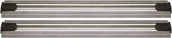 Quantum Storage - 2-1/2" Wide, Open Shelving Accessory/Component - Aluminum, Anodized Aluminum Finish, 216" Long, Use with Wire Shelving Units - Exact Industrial Supply