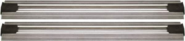 Quantum Storage - 2-1/2" Wide, Open Shelving Accessory/Component - Aluminum, Anodized Aluminum Finish, 240" Long, Use with Wire Shelving Units - Exact Industrial Supply