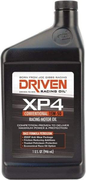 Joe Gibbs Driven Racing Oil - 1 Quart Conventional Racing Oil - Grade 15W-50 - Exact Industrial Supply