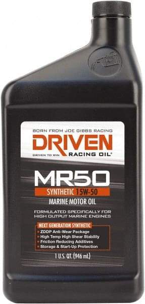 Joe Gibbs Driven Racing Oil - 1 Quart Synthetic Marine Oil - Grade 15W-50 - Exact Industrial Supply