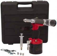 PRO-SOURCE - 3/32, 1/8, 5/32 & 3/16" Capacity, Air Riveter - 4 CFM, 15mm Long Stroke, 1/4 NPT Inlet - Exact Industrial Supply