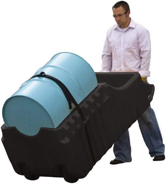 Justrite - Mobile Spill Containment Type: Poly Drum Caddy Number of Drums: 1 - Exact Industrial Supply