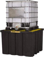 Justrite - 372 Gallon Sump Polyurethane IBC Pallet - 55 Inch Long x 55 Inch Wide x 37-1/2 Inch High, 1 Tote, 9,000 Lbs. Load Capacity, Fork Liftable - Exact Industrial Supply