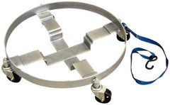 Vestil - 900 Lb Load Capacity, 55 Gal Drum Dolly - 2-1/4" High, 4 Wheels - Exact Industrial Supply