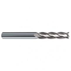 4mm Dia. - 75mm OAL - 4 FL 30 Helix Bright Carbide End Mill - Exact Industrial Supply