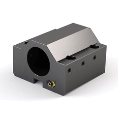 Global CNC Industries - Turret & VDI Tool Holders; Type: Hwacheon ID Block ; Clamping System: 115mm X 80mm ; Tool Axis: ID ; Through Coolant: No ; Additional Information: 4 Mounting Holes - Exact Industrial Supply