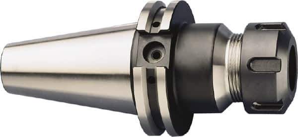 HAIMER - 1mm to 16mm Capacity, 3.94" Projection, CAT40 Taper Shank, ER25 Collet Chuck - 0.0001" TIR, Through-Spindle & DIN Flange Coolant - Exact Industrial Supply