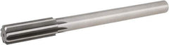 Hertel - 0.983" High Speed Steel 8 Flute Chucking Reamer - Straight Flute, 3/4" Straight Shank, 2-5/8" Flute Length, 10" OAL - Exact Industrial Supply