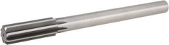 Hertel - 0.8745" High Speed Steel 8 Flute Chucking Reamer - Straight Flute, 3/4" Straight Shank, 2-5/8" Flute Length, 10" OAL - Exact Industrial Supply