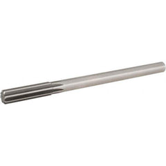 Hertel - 0.786" High Speed Steel 8 Flute Chucking Reamer - Straight Flute, 5/8" Straight Shank, 2-1/2" Flute Length, 9-1/2" OAL - Exact Industrial Supply