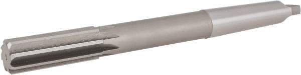 Hertel - 31/32" High Speed Steel 8 Flute Chucking Reamer - Straight Flute, 3MT Morse Taper Shank, 2-5/8" Flute Length, 10" OAL - Exact Industrial Supply