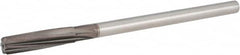 Hertel - 19/32" High Speed Steel 8 Flute Chucking Reamer - Exact Industrial Supply
