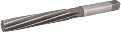 Hertel - 11/16" Diam, Straight Shank, 3.88" Flute, Hand Reamer - Spiral Flute, 7-3/4" OAL, Left Hand Spiral, Right Hand Cut, 8 Flutes, High Speed Steel - Exact Industrial Supply