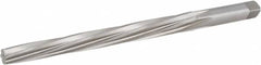 Hertel - #9 Pin, 0.6066" Diam, 0.4805" Small End, 9/16" Diam Straight Shank, 6-1/16" Flute, Taper Pin Reamer - Exact Industrial Supply