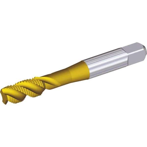 Kennametal - M16x2.00 Metric 3 Flute Modified Bottoming Spiral Flute Tap - Cobalt, Oxide Finish, 96.8mm OAL, Right Hand Flute, Right Hand Thread, D7 - Exact Industrial Supply