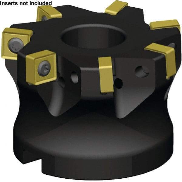 Kennametal - 8 Inserts, 100mm Cut Diam, 32mm Arbor Diam, 9.16mm Max Depth of Cut, Indexable Square-Shoulder Face Mill - 2° Lead Angle, 50mm High, SN_J10T308EN__ Insert Compatibility, Series KSSM - Exact Industrial Supply