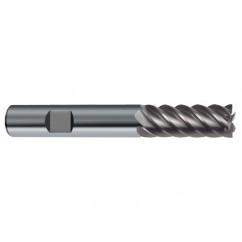 8mm Dia. - 63mm OAL - 45° Helix Bright Carbide End Mill - 6 FL - Exact Industrial Supply