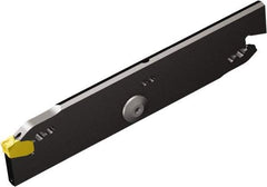 Sandvik Coromant - 1.02" Blade Height, 0.1053" Blade Width, 110mm OAL, Neutral Cut, Double End Indexable Cut-Off Blade - Corocut QD Series - Exact Industrial Supply