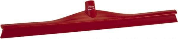 Vikan - 23.62" Rubber Blade Floor Squeegee - Single Edge, Red, Plastic Holder - Exact Industrial Supply