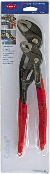 Knipex - 2 Piece Tongue & Groove Plier Set - Comes in Plastic Sleeve - Exact Industrial Supply