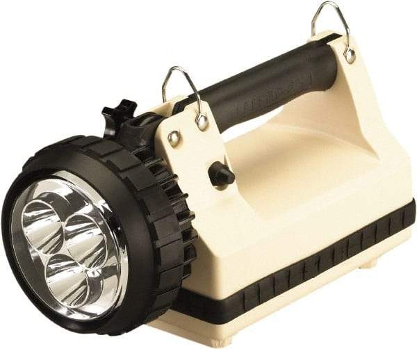 Streamlight - White LED Bulb, 540 Lumens, Spotlight/Lantern Flashlight - Beige Plastic Body, 1 6V Battery Included - Exact Industrial Supply