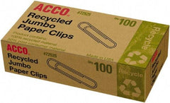 ACCO - 4-1/2" Wide Paper Fastener - Silver - Exact Industrial Supply