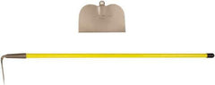 Ampco - 5" High x 8" Wide Square Aluminum Hoe - 55" Long Fiberglass Straight Handle - Exact Industrial Supply