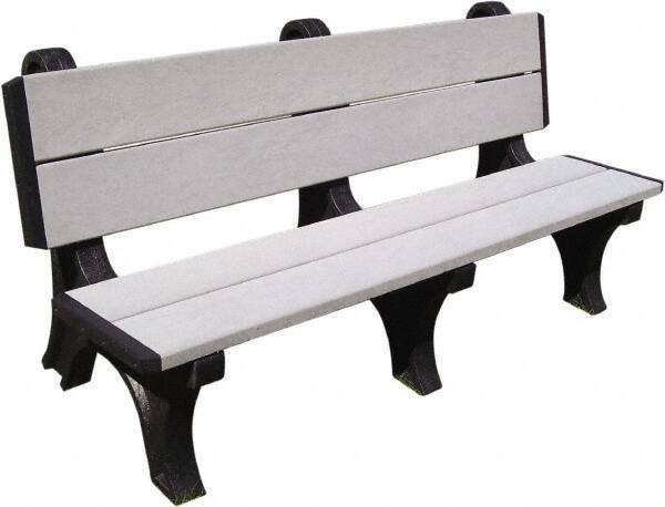 Vestil - 4' Long x 28" Wide, Recycled Plastic Bench Seat - Exact Industrial Supply