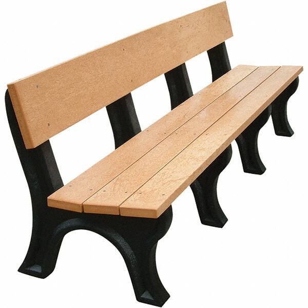 Vestil - 8' Long x 26-1/4" Wide, Recycled Plastic Bench Seat - Exact Industrial Supply