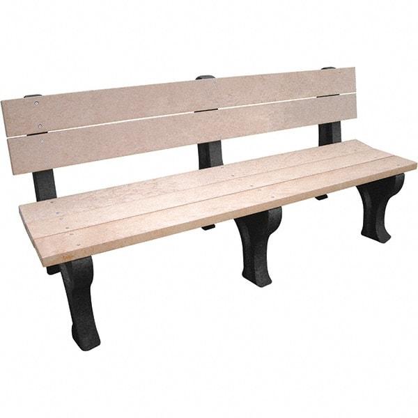 Vestil - 6' Long x 26-1/4" Wide, Recycled Plastic Bench Seat - Exact Industrial Supply