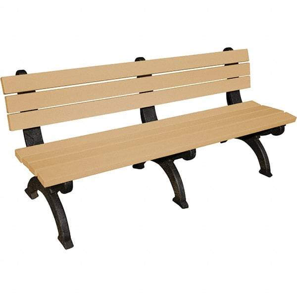 Vestil - 6' Long x 29" Wide, Recycled Plastic Bench Seat - Exact Industrial Supply