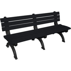 Vestil - 6' Long x 29" Wide, Recycled Plastic Bench Seat - Exact Industrial Supply
