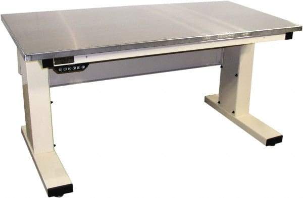 Proline - No Drawers, Work Bench - 1,000 Lb Capacity, Stainless Steel Top, Light Beige, 30" Wide x 30-1/2" High x 72" Long - Exact Industrial Supply
