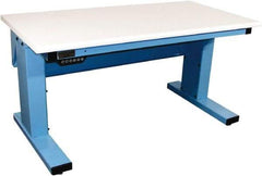 Proline - No Drawers, Work Bench - 1,000 Lb Capacity, Plastic Laminate Top, Light Blue, 30" Wide x 30-1/2" High x 72" Long - Exact Industrial Supply