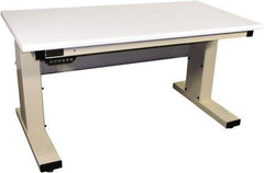 Proline - No Drawers, Work Bench - 1,000 Lb Capacity, Plastic Laminate Top, Light Beige, 30" Wide x 30-1/2" High x 72" Long - Exact Industrial Supply