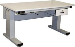 Proline - No Drawers, Work Bench - 1,000 Lb Capacity, Static Dissipative Top, Light Blue, 30" Wide x 30-1/2" High x 72" Long - Exact Industrial Supply