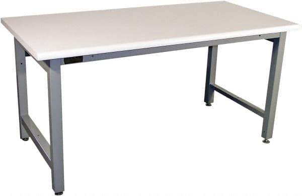 Proline - No Drawers, Work Bench - 5,000 Lb Capacity, Plastic Laminate Top, Light Gray, 36" Wide x 30" High x 60" Long - Exact Industrial Supply