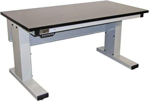 Proline - No Drawers, Work Bench - 1,000 Lb Capacity, Chem-Guard Top, Light Gray, 30" Wide x 30-1/2" High x 72" Long - Exact Industrial Supply