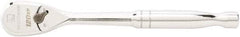 GearWrench - 3/8" Drive Pear Head Ratchet - Full Polish Chrome Finish, 8" OAL, 60 Gear Teeth, Full Polished Handle, Standard Head - Exact Industrial Supply