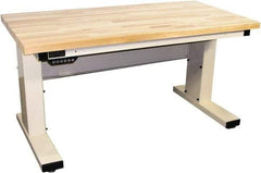 Proline - No Drawers, Work Bench - 1,000 Lb Capacity, Butcher Block Maple Top, Light Beige, 30" Wide x 30-1/2" High x 72" Long - Exact Industrial Supply