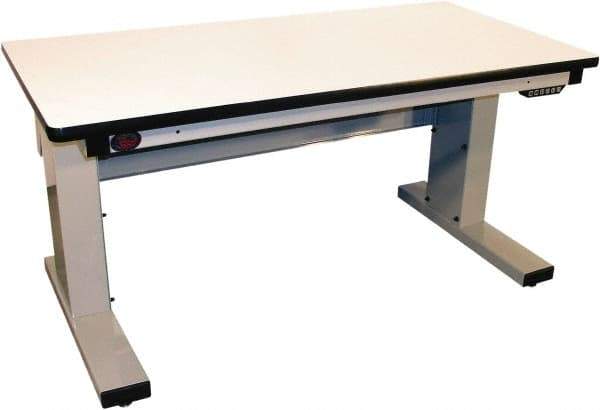 Proline - No Drawers, Work Bench - 1,000 Lb Capacity, Plastic Laminate Top, Light Gray, 30" Wide x 30-1/2" High x 72" Long - Exact Industrial Supply