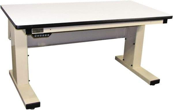 Proline - No Drawers, Work Bench - 1,000 Lb Capacity, Plastic Laminate Top, Light Beige, 30" Wide x 30-1/2" High x 72" Long - Exact Industrial Supply