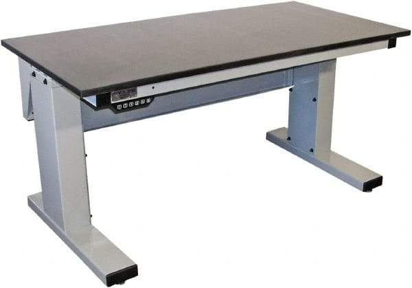 Proline - No Drawers, Work Bench - 1,000 Lb Capacity, Epoxy Resin Top, Light Gray, 30" Wide x 30-1/2" High x 72" Long - Exact Industrial Supply