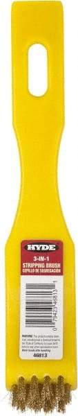 Hyde Tools - Wire Surface Preparation Brush - 2-1/2" Bristle Length, Nylon Handle - Exact Industrial Supply