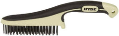 Hyde Tools - Steel Surface Preparation Wire Brush - 1" Bristle Length, 5" Wide - Exact Industrial Supply