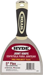 Hyde Tools - 5" Wide Flexible Blade Carbon Steel Joint Knife - Flexible, Polypropylene Handle - Exact Industrial Supply