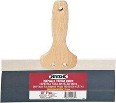 Hyde Tools - 10" Wide Flexible Blade Steel Joint Knife - Flexible, Hardwood Handle - Exact Industrial Supply