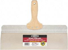 Hyde Tools - 14" Wide Flexible Blade Stainless Steel Joint Knife - Flexible, Hardwood Handle - Exact Industrial Supply