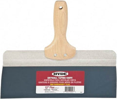 Hyde Tools - 12" Wide Flexible Blade Steel Joint Knife - Flexible, Hardwood Handle - Exact Industrial Supply